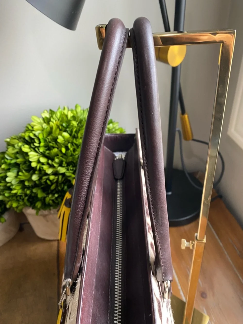 Coach XL Legacy HairCalf Ocelet North South Tote Bag - Picture 12 of 17